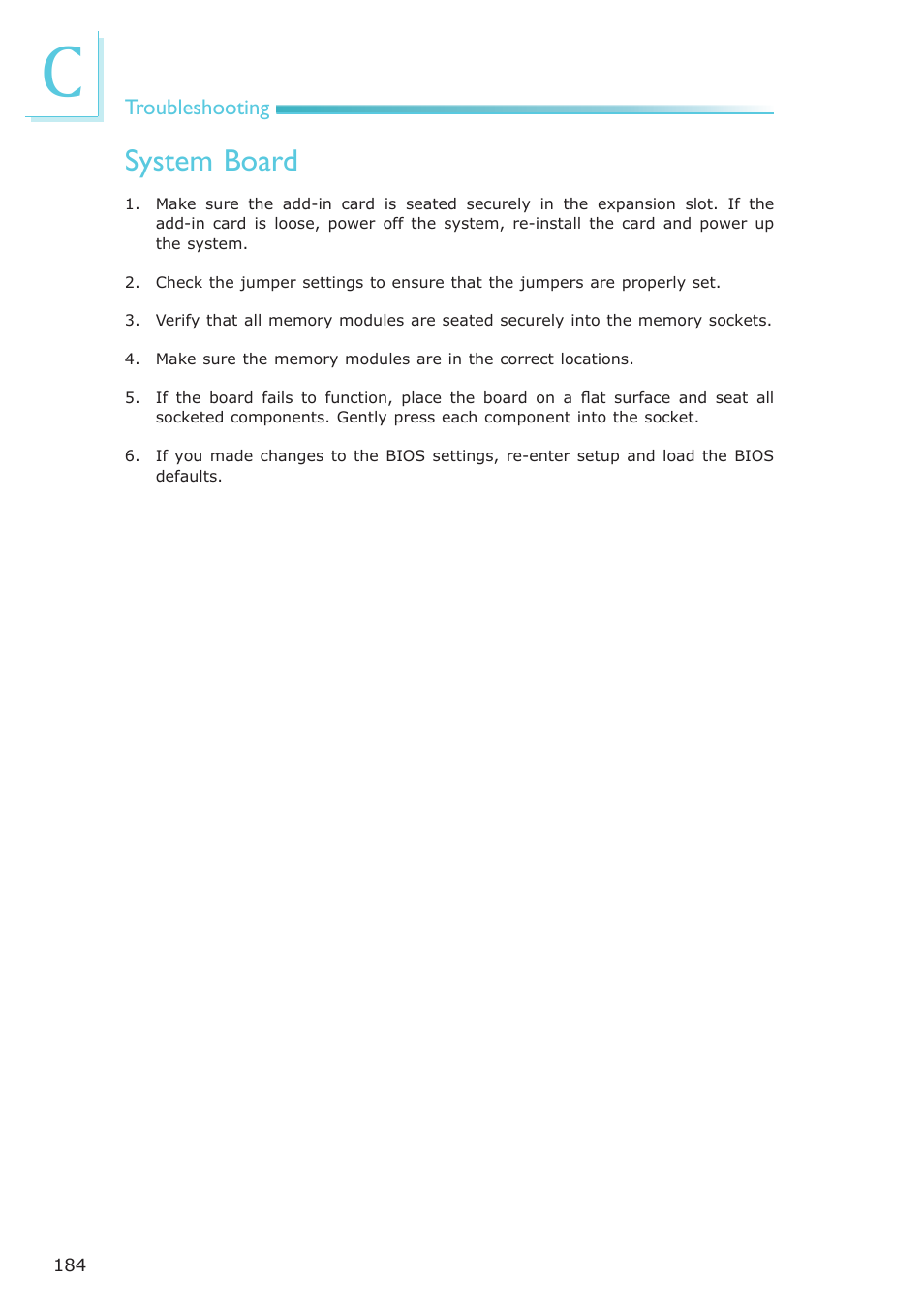 System board | DFI PT631-IPM User Manual | Page 184 / 184