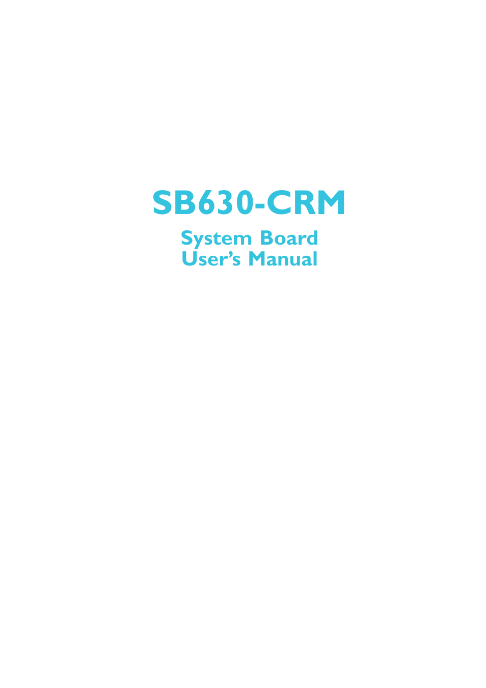 DFI SB630-CRM User Manual | 183 pages