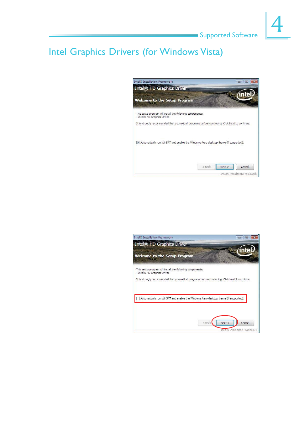 Intel graphics drivers (for windows vista) | DFI SB630-CRM User Manual | Page 109 / 183