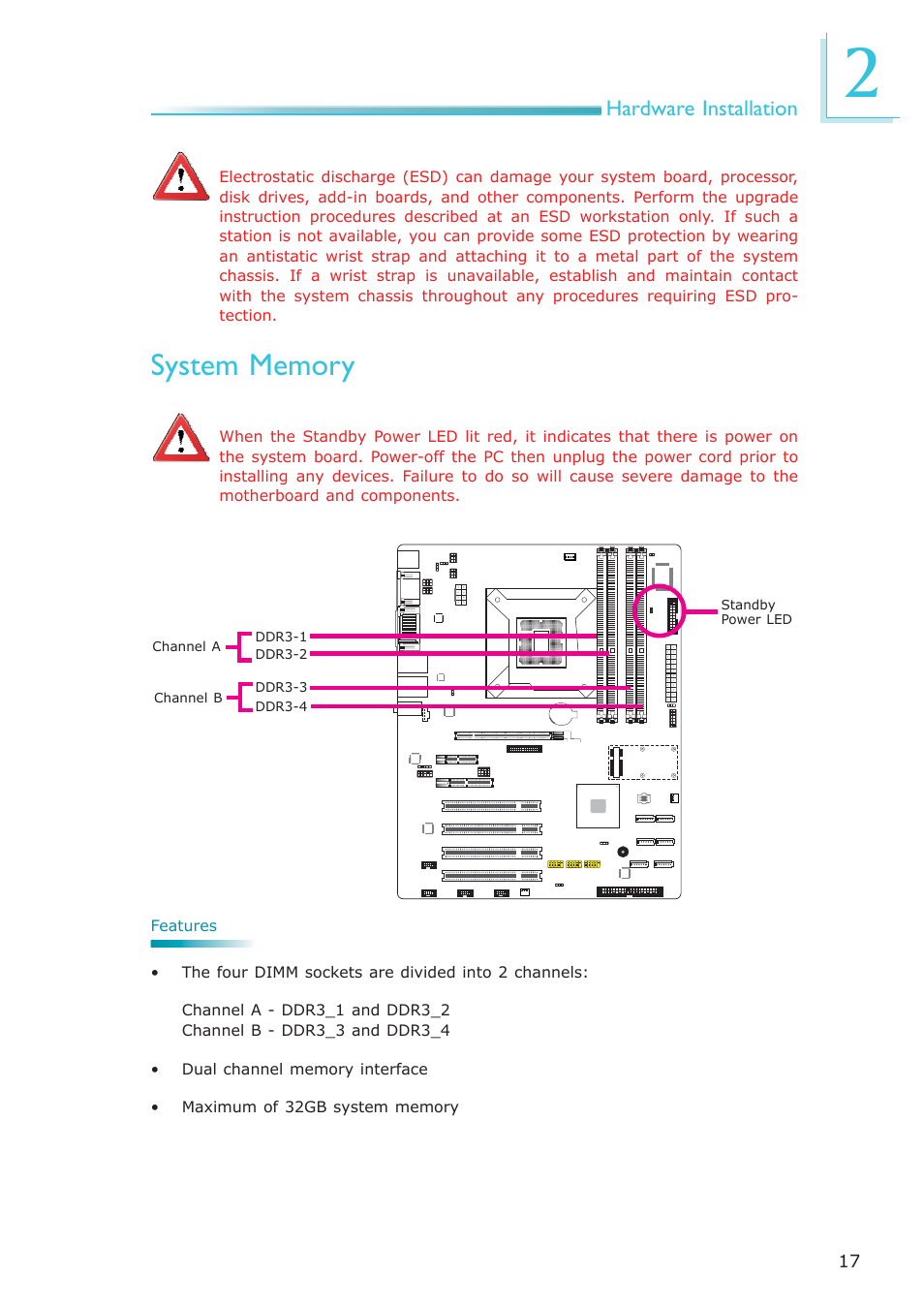 System memory, Hardware installation | DFI SB630-CRM User Manual | Page 17 / 183