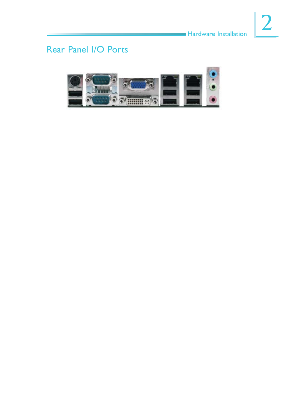 Rear panel i/o ports, Hardware installation | DFI SB630-CRM User Manual | Page 35 / 183