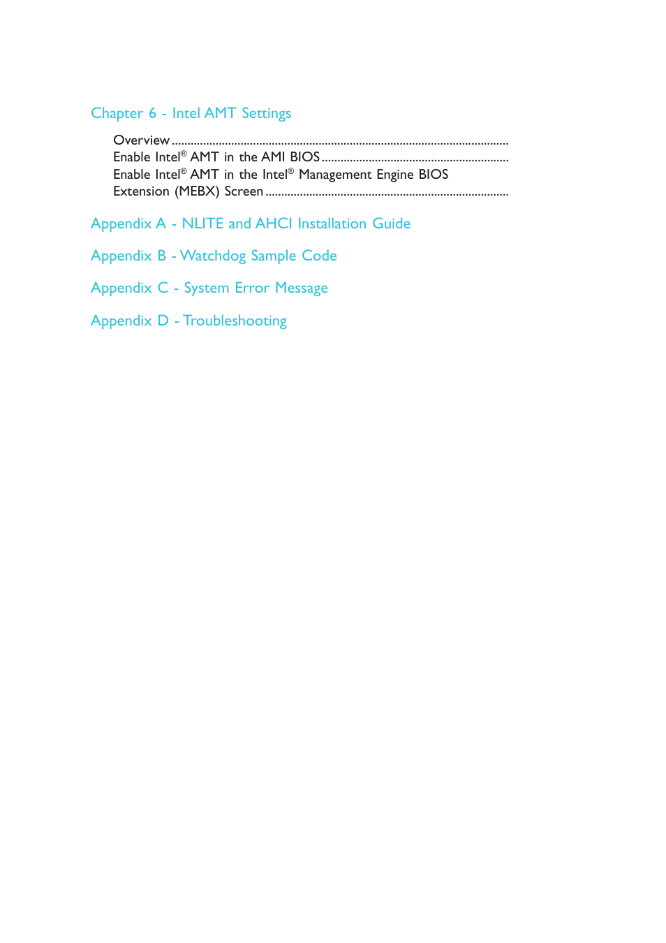 DFI SB630-CRM User Manual | Page 6 / 183
