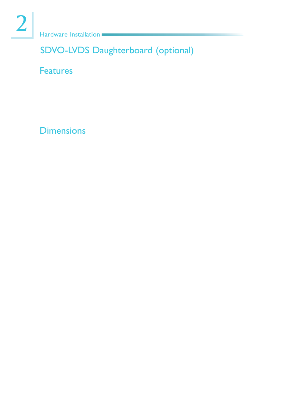 Sdvo-lvds daughterboard (optional ) | DFI SB630-CRM User Manual | Page 60 / 183