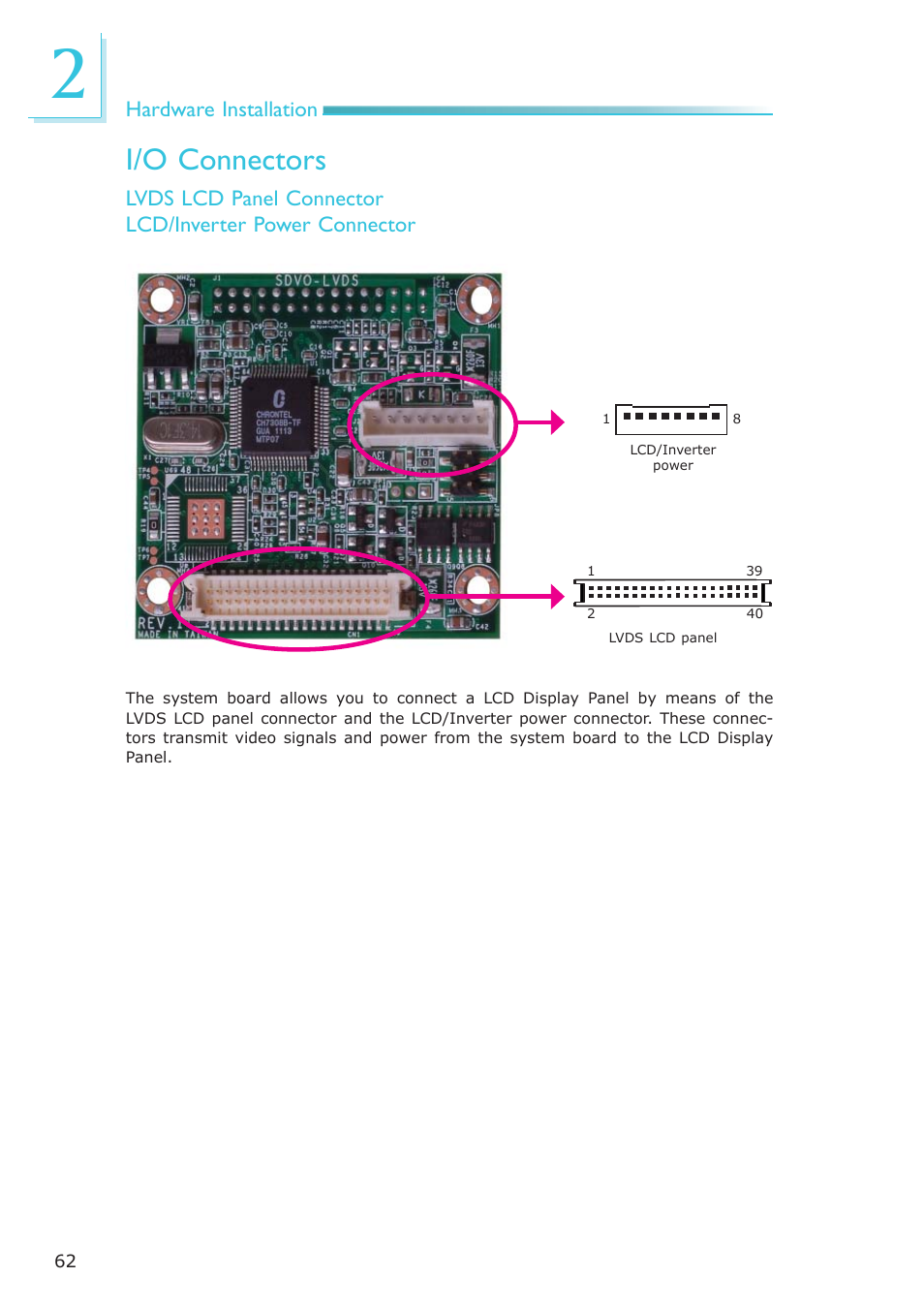 I/o connectors | DFI SB630-CRM User Manual | Page 62 / 183