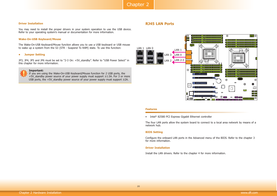 Chapter 2 | DFI RL830-C602/C604 User Manual | Page 20 / 67