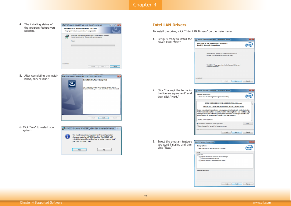 Chapter 4 | DFI RL830-C602/C604 User Manual | Page 49 / 67
