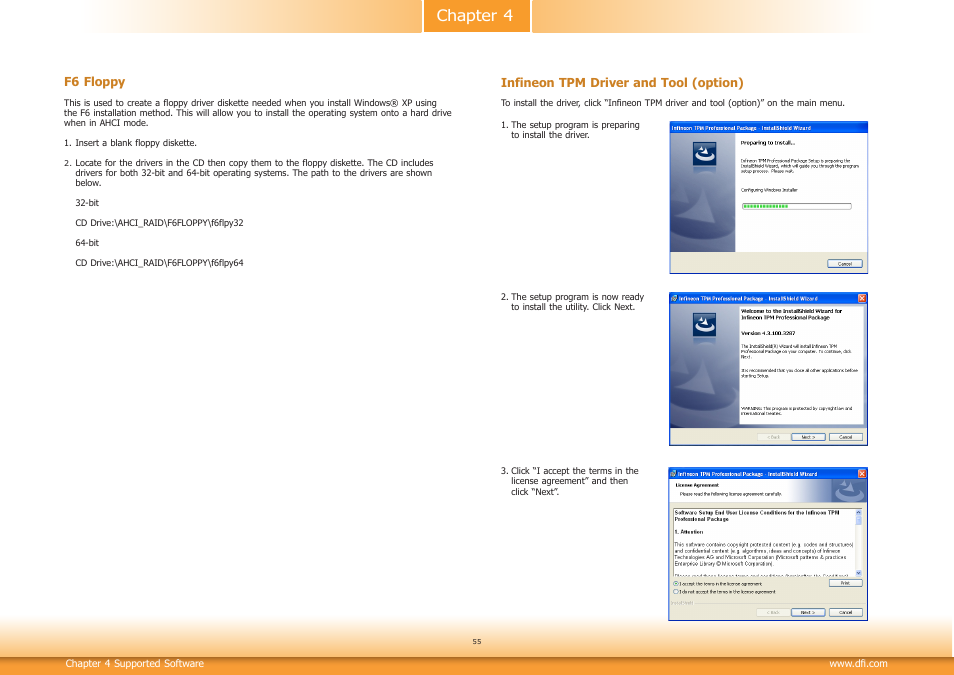 Chapter 4 | DFI RL830-C602/C604 User Manual | Page 55 / 67