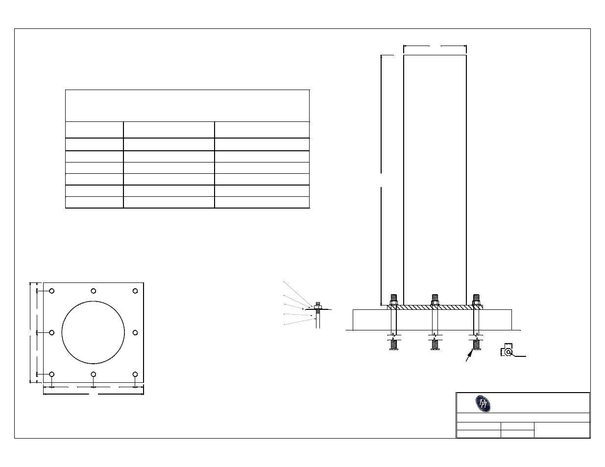Gibralter base pads, Page 2a page 2a, Top view base plate | DH Satellite GIBRALTER IV MOUNT User Manual | Page 4 / 18