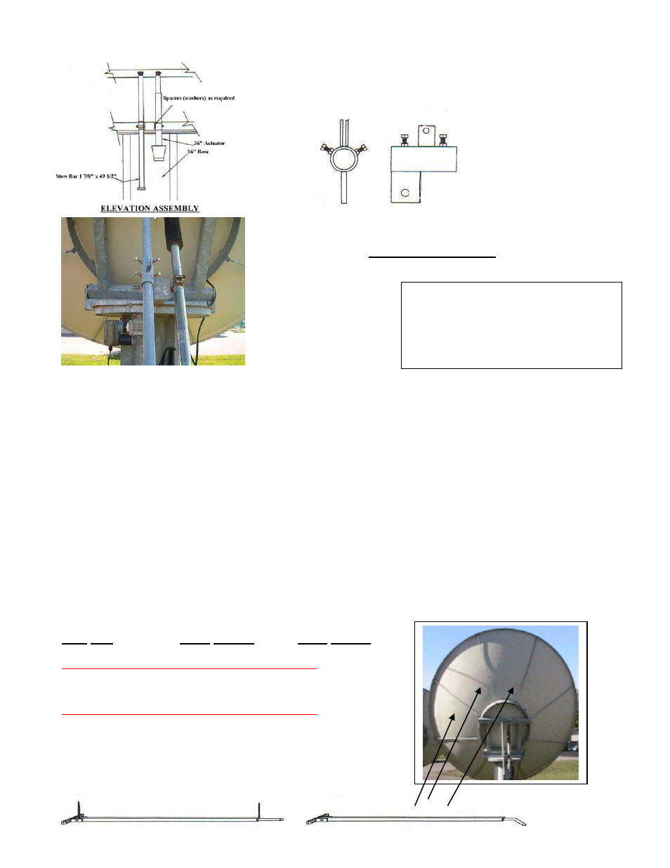 Assembling & installing the back braces, Stow swivel | DH Satellite GIBRALTER IV MOUNT User Manual | Page 7 / 18