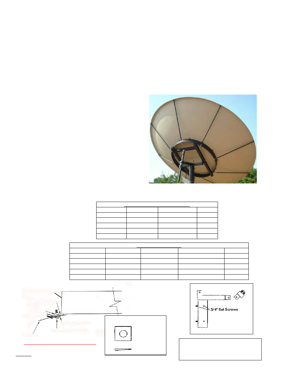 Bolt bag for: the standard az-el mount | DH Satellite 60 Fixed Az-El Mount User Manual | Page 20 / 21