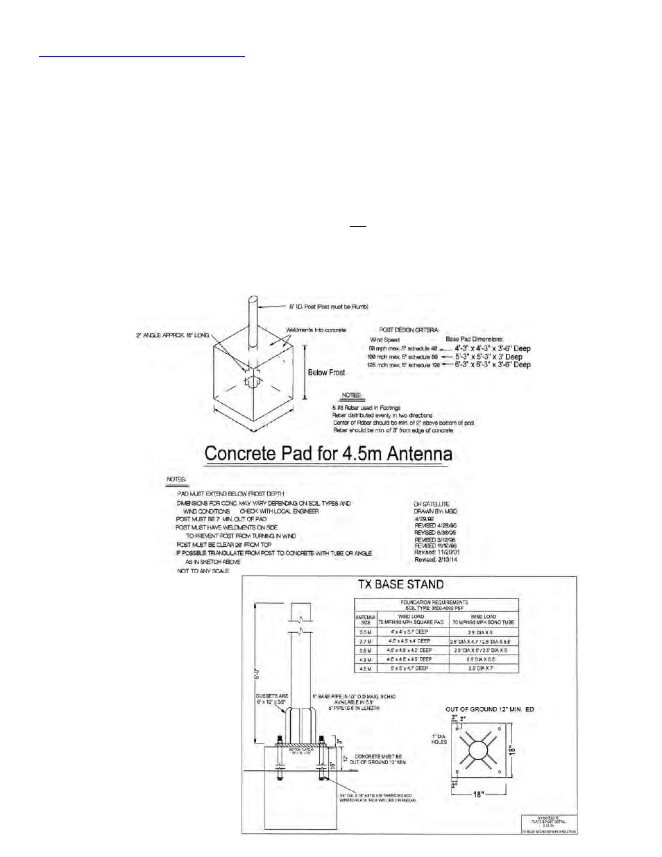 Installation of base | DH Satellite 1PC or 8PC 4.2m  &  4.5m 48 Polar/Fixed Mount User Manual | Page 2 / 15
