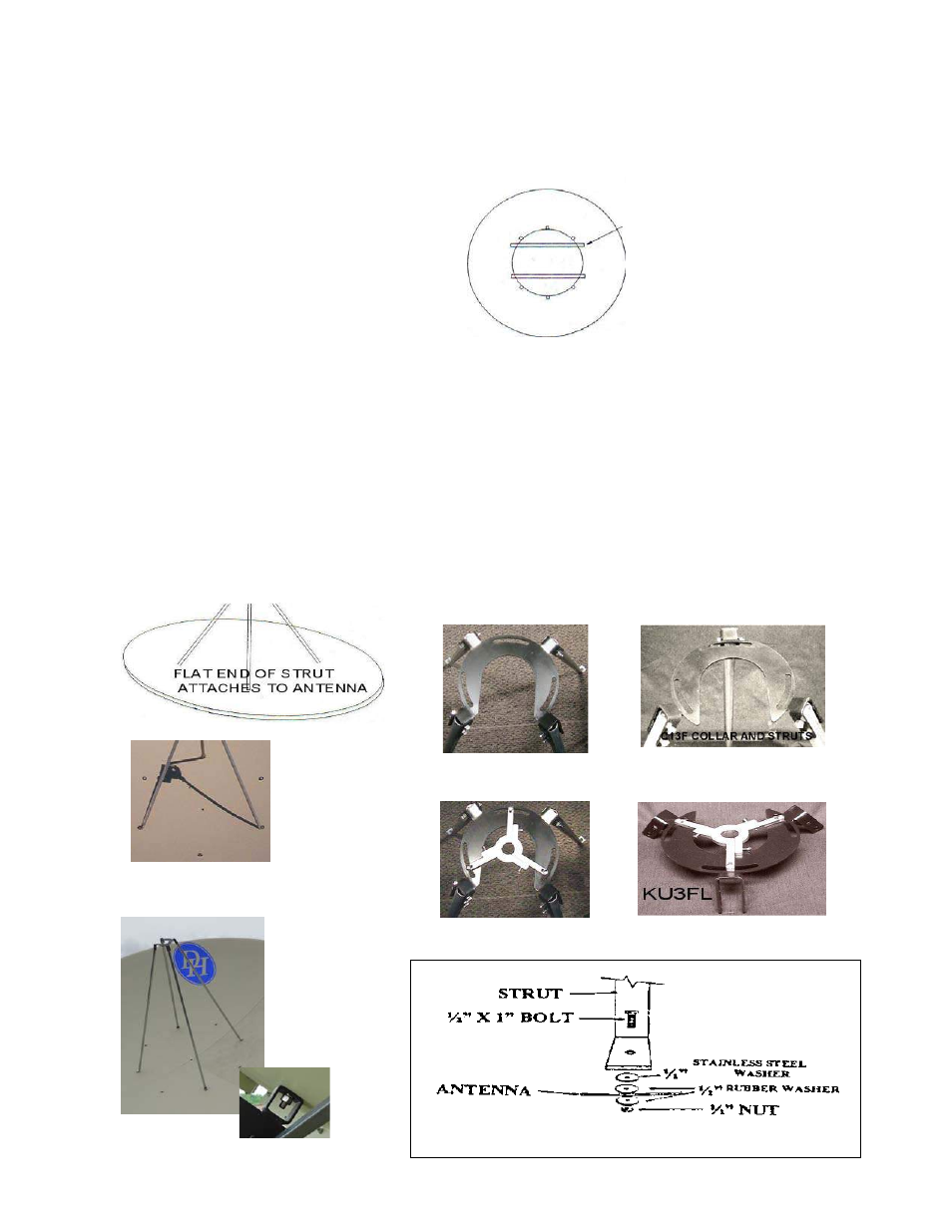 Attaching back frame to dish, Preparing feed assembly | DH Satellite 39 Polar Or Az-EL Series User Manual | Page 3 / 9