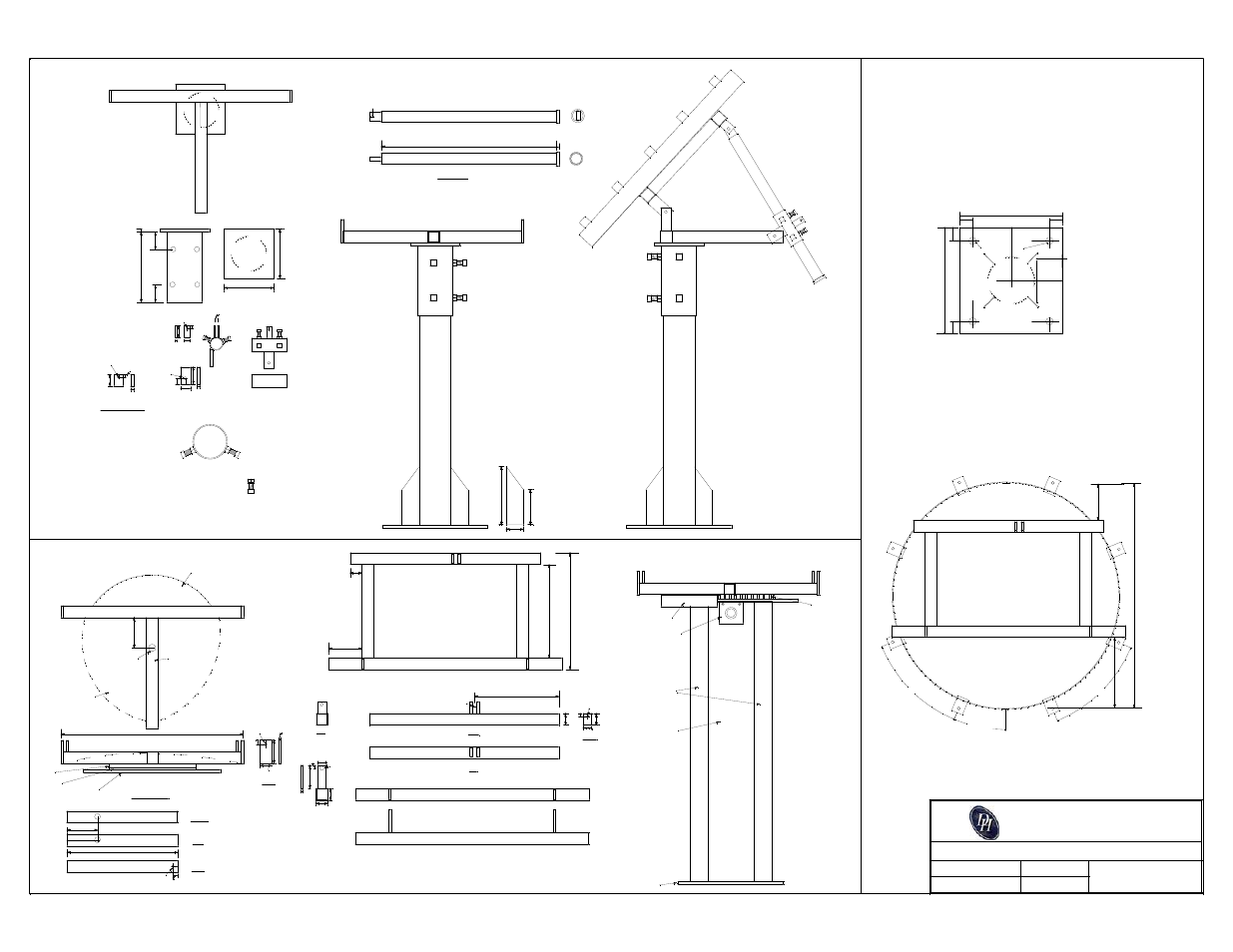 39" ring w/blocks, Page 3, Gibralter gemini dual az-el mount | Gibralter gemini fixed, Dh satellite, Gemini 39" azel mount & fixed mount, Gemini base plate, 39azelmt wblocks, 3/8" x 39" ring | DH Satellite Gibralter Gemini Sectional Antenna Mount User Manual | Page 3 / 13