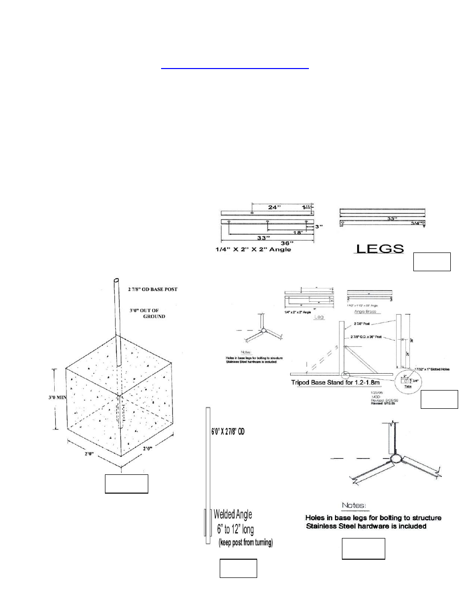 Installation of base | DH Satellite 26 Polar Series User Manual | Page 2 / 9