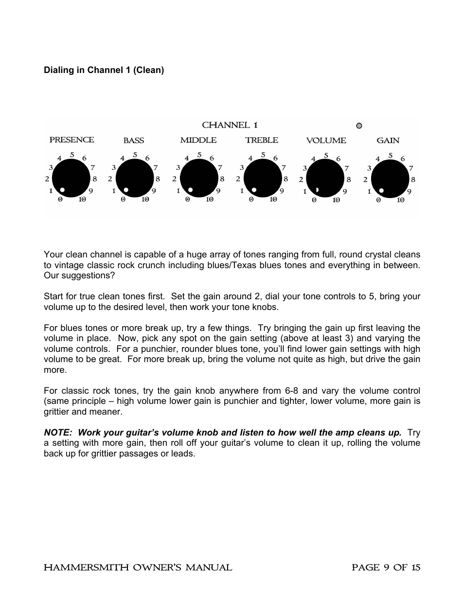 Diamond Amplification Hammersmith User Manual | Page 13 / 19