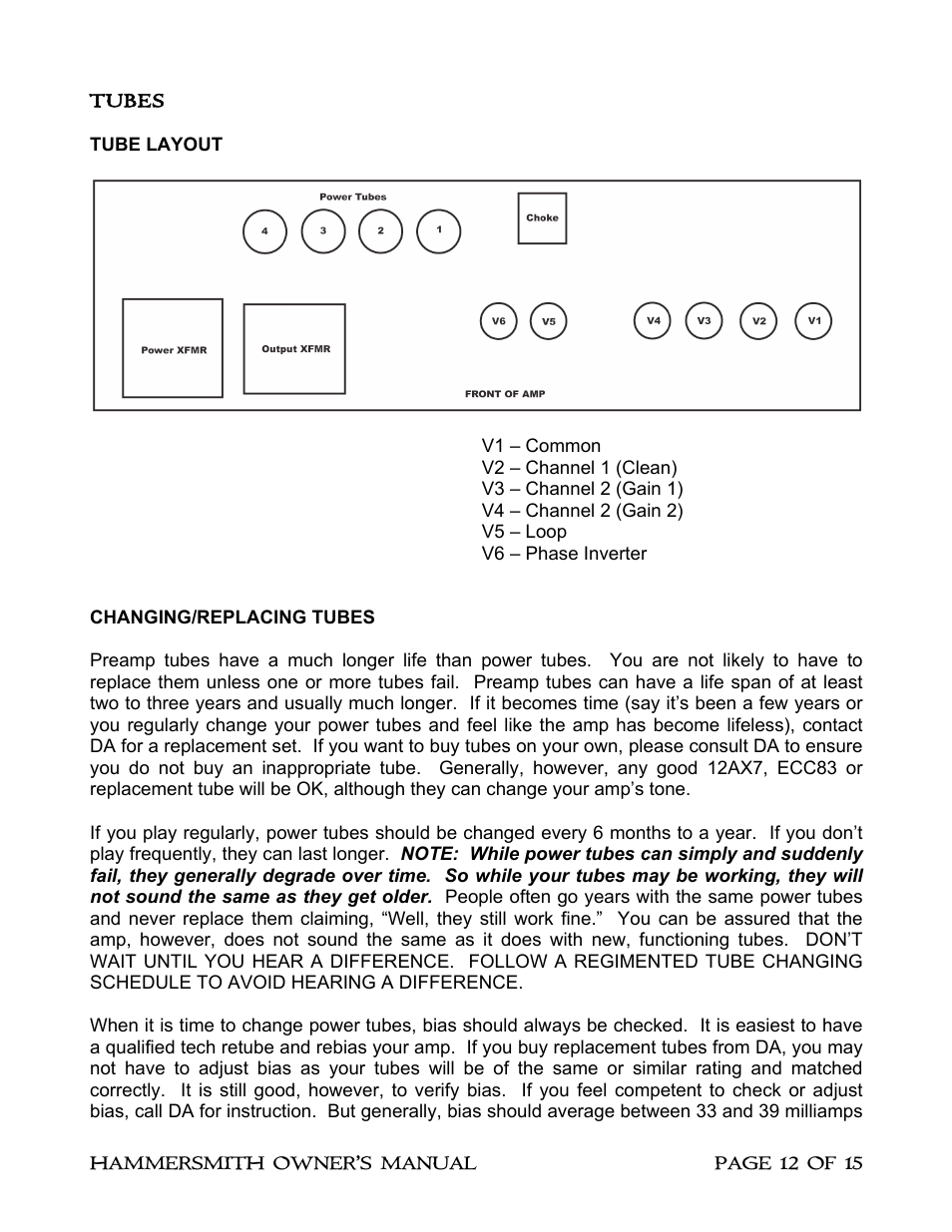 Diamond Amplification Hammersmith User Manual | Page 16 / 19