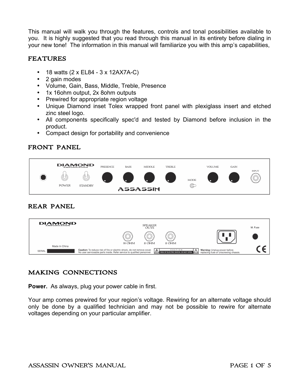Diamond Amplification Assassin User Manual | Page 4 / 9