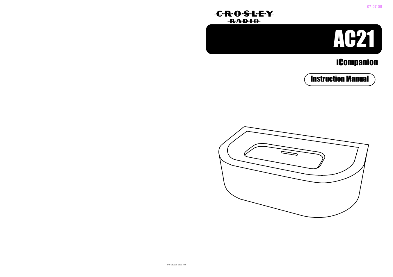 Crosley Radio ICOMPANION AC21 User Manual | 4 pages