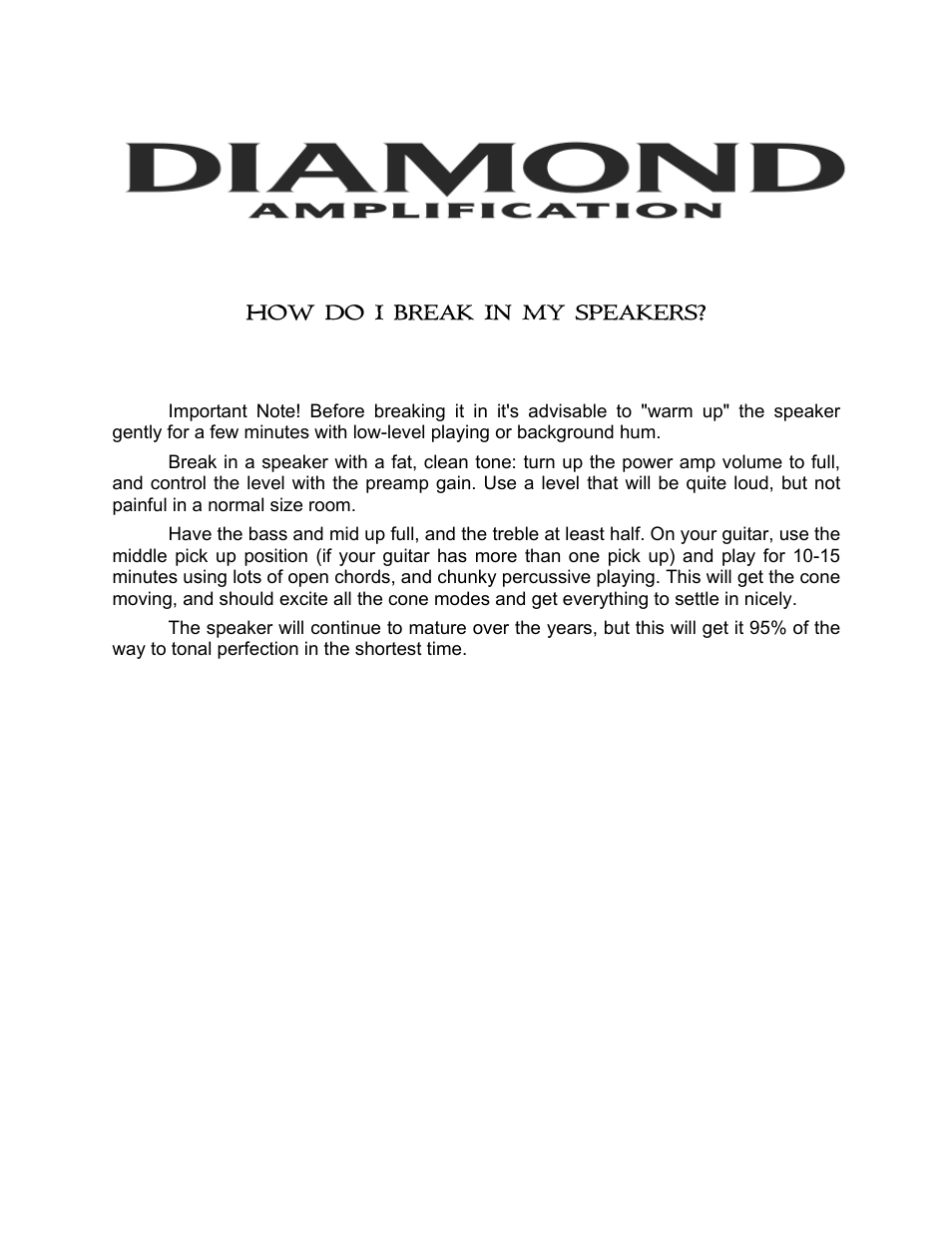 Diamond Amplification Custom 4x12 User Manual | Page 3 / 5