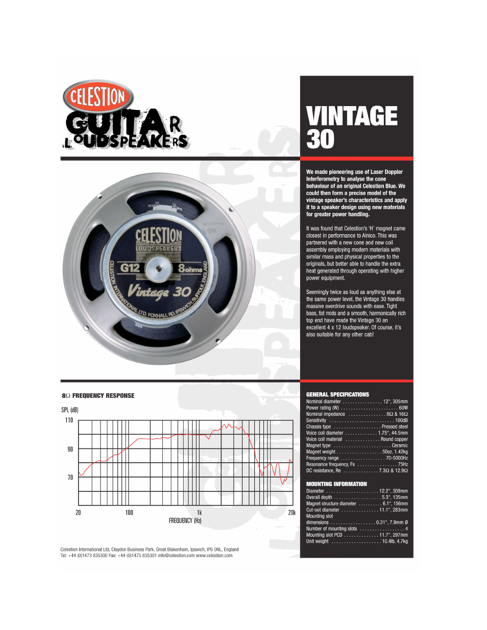 Diamond Amplification Custom 4x12 User Manual | Page 5 / 5