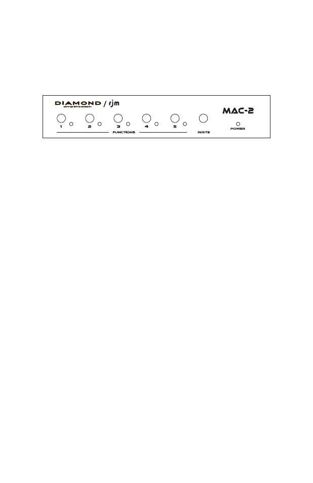 Front panel | Diamond Amplification MAC-2 User Manual | Page 7 / 21