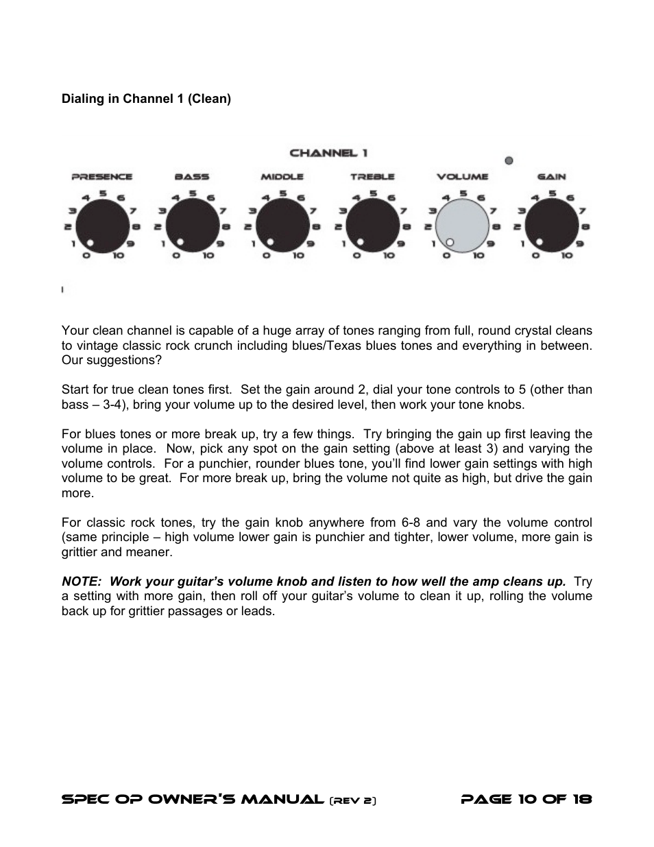 Diamond Amplification Spec Op User Manual | Page 13 / 22