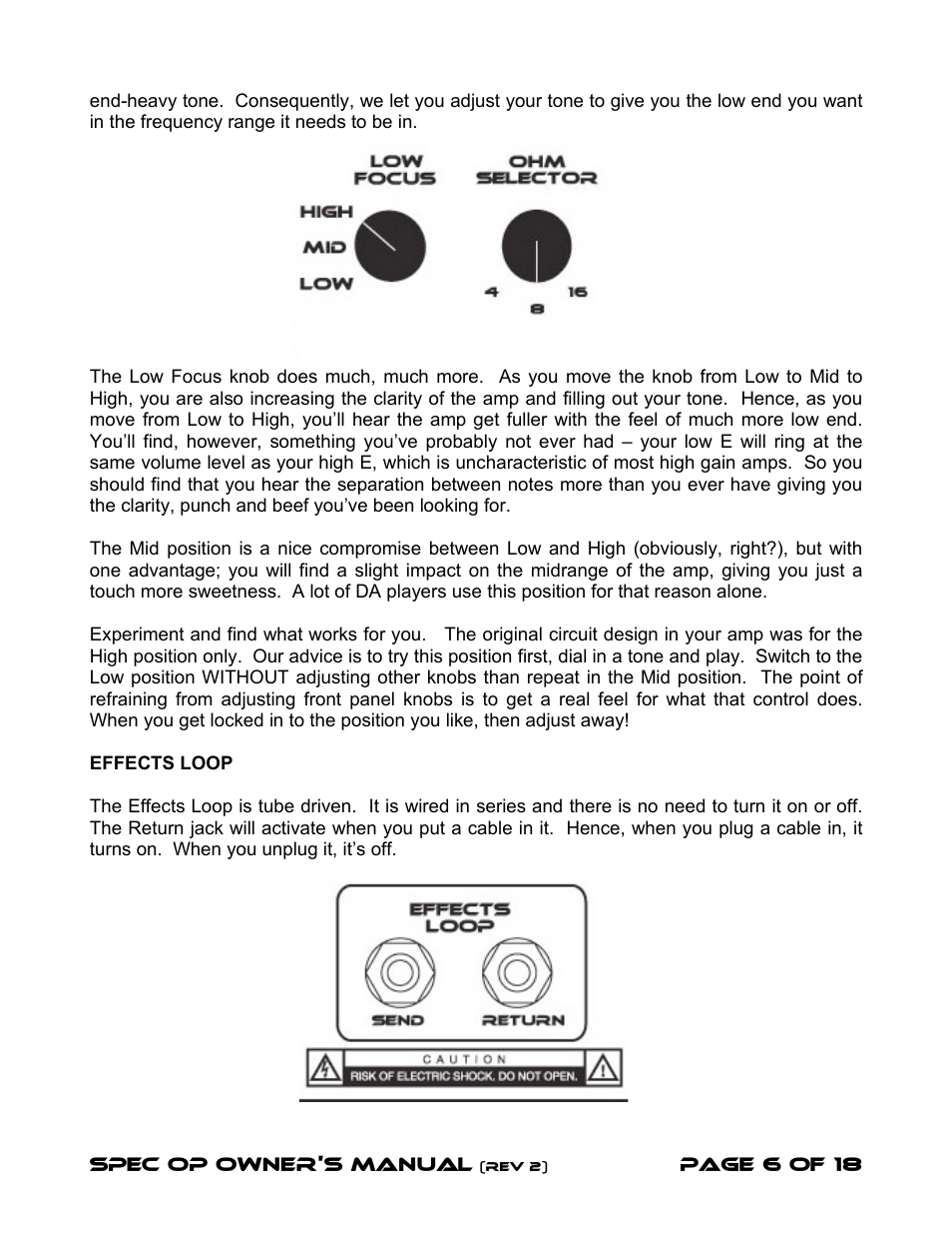 Diamond Amplification Spec Op User Manual | Page 9 / 22