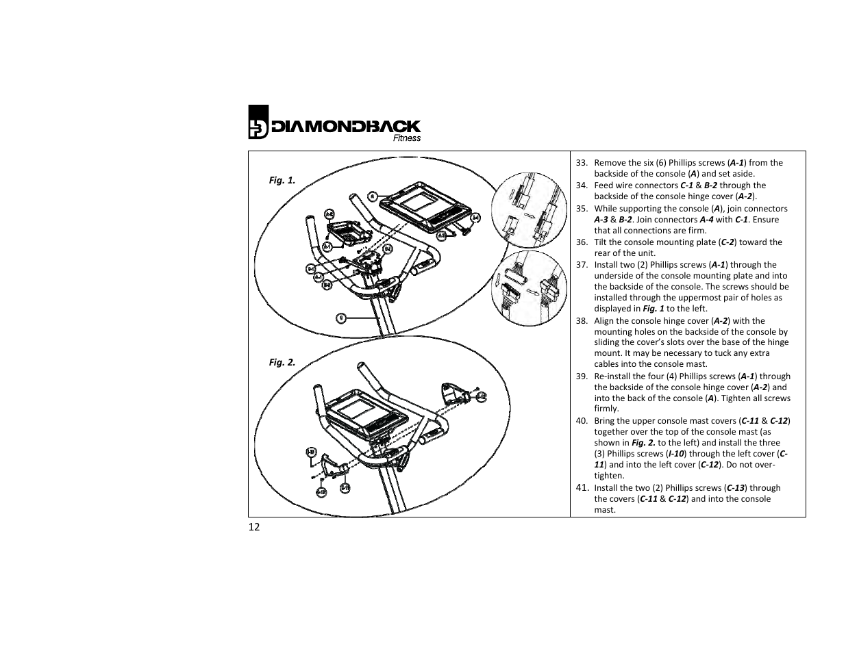 Diamondback Fitness 910Ub User Manual | Page 12 / 44