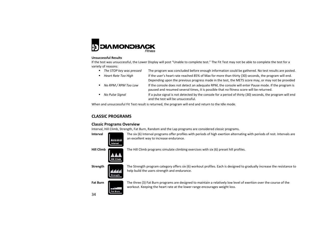 Diamondback Fitness 910Ub User Manual | Page 34 / 44