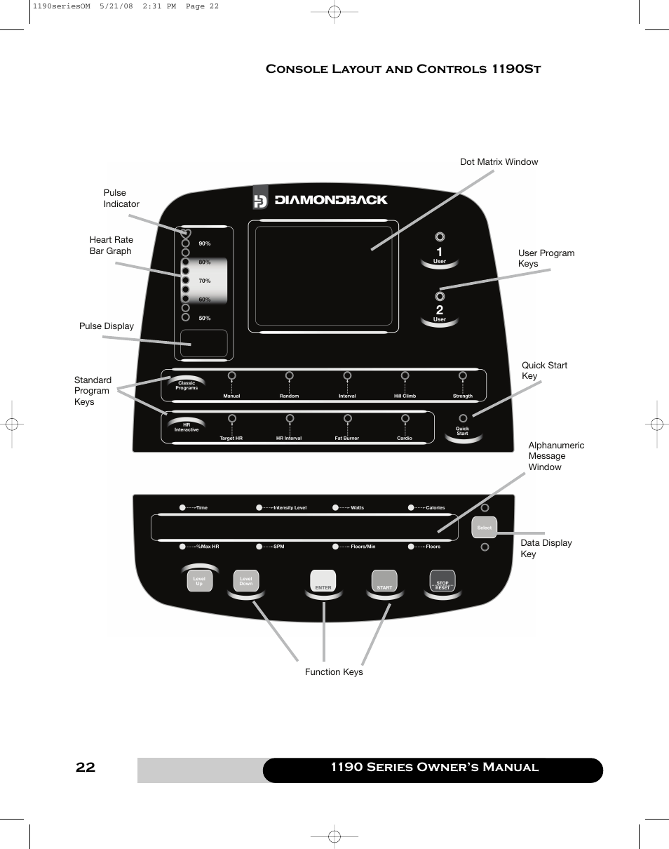 Diamondback 1190 Er User Manual | Page 21 / 50