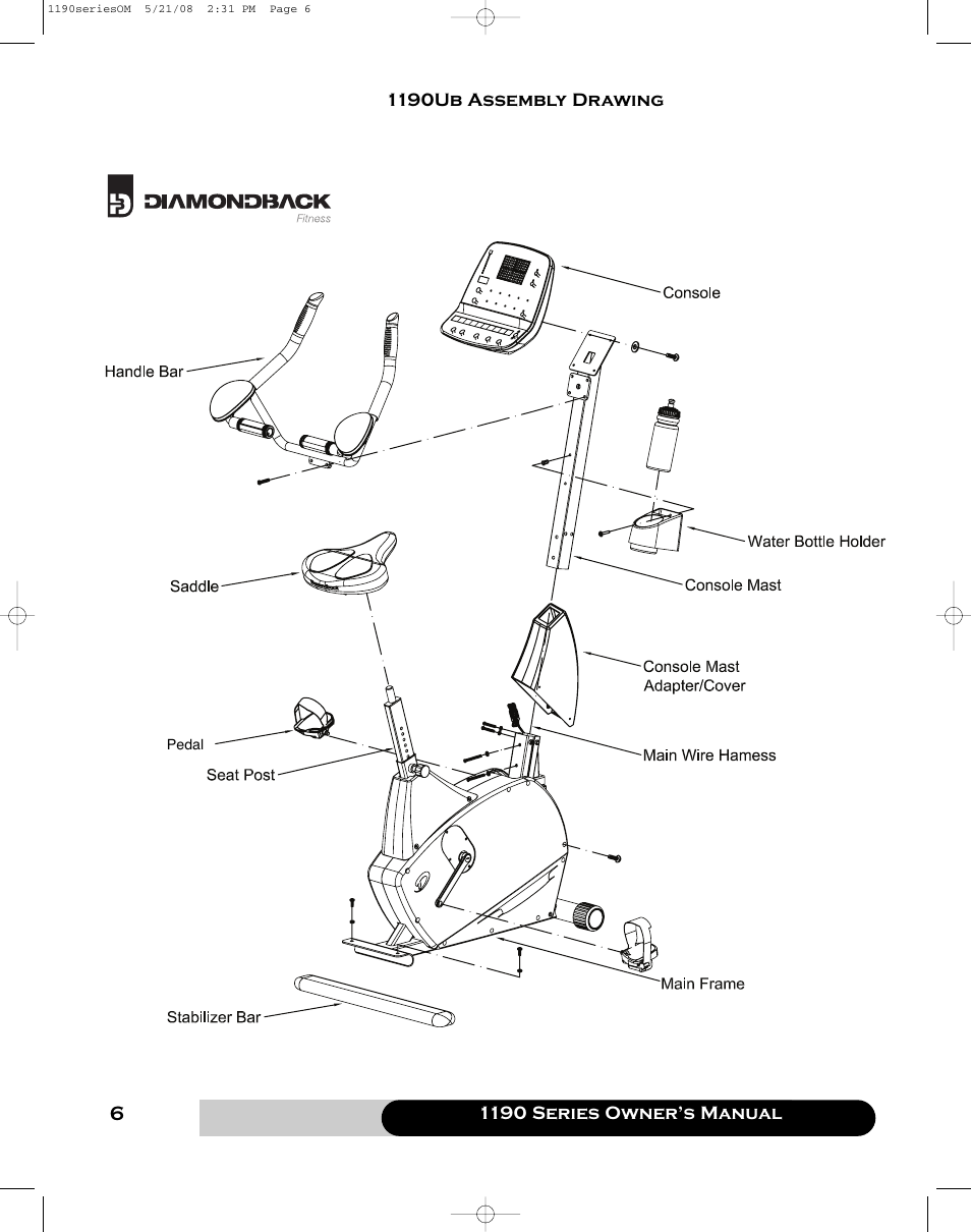 Diamondback 1190 Er User Manual | Page 5 / 50