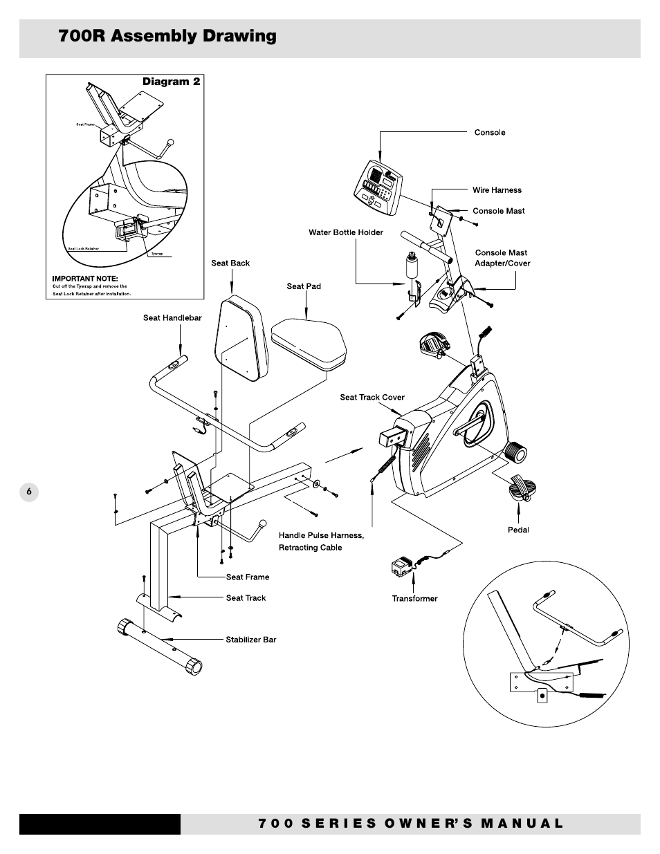700r assembly drawing | Diamondback Fitness 700U User Manual | Page 10 / 22