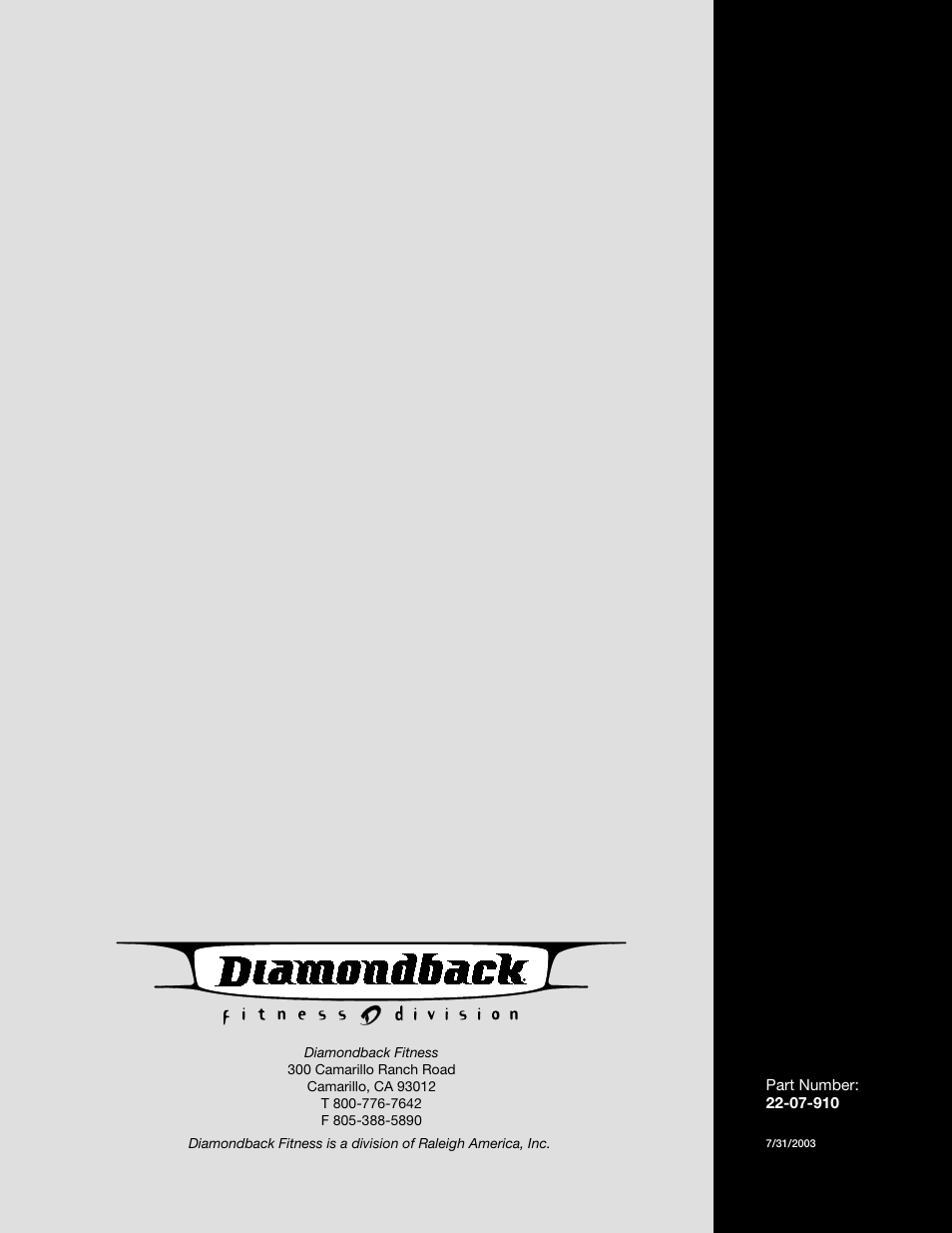 Diamondback Fitness 700U User Manual | Page 4 / 22