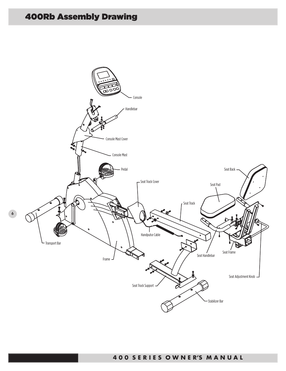 400rb assembly drawing | Diamondback Fitness 400Ub User Manual | Page 8 / 24