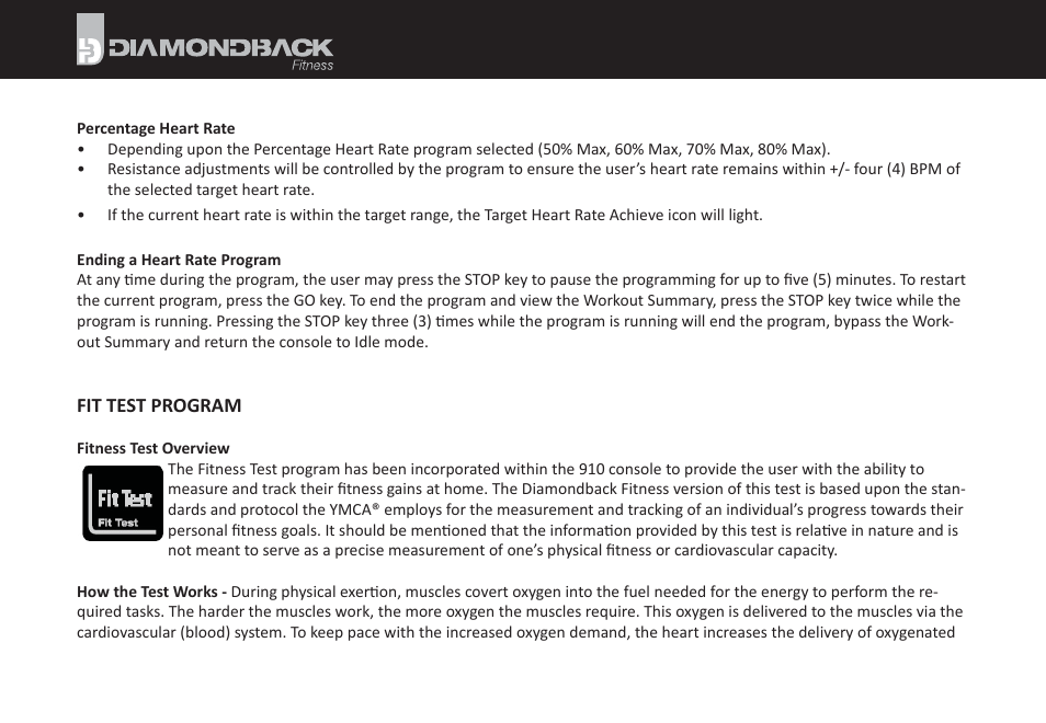 Diamondback Fitness 910Ef User Manual | Page 40 / 56