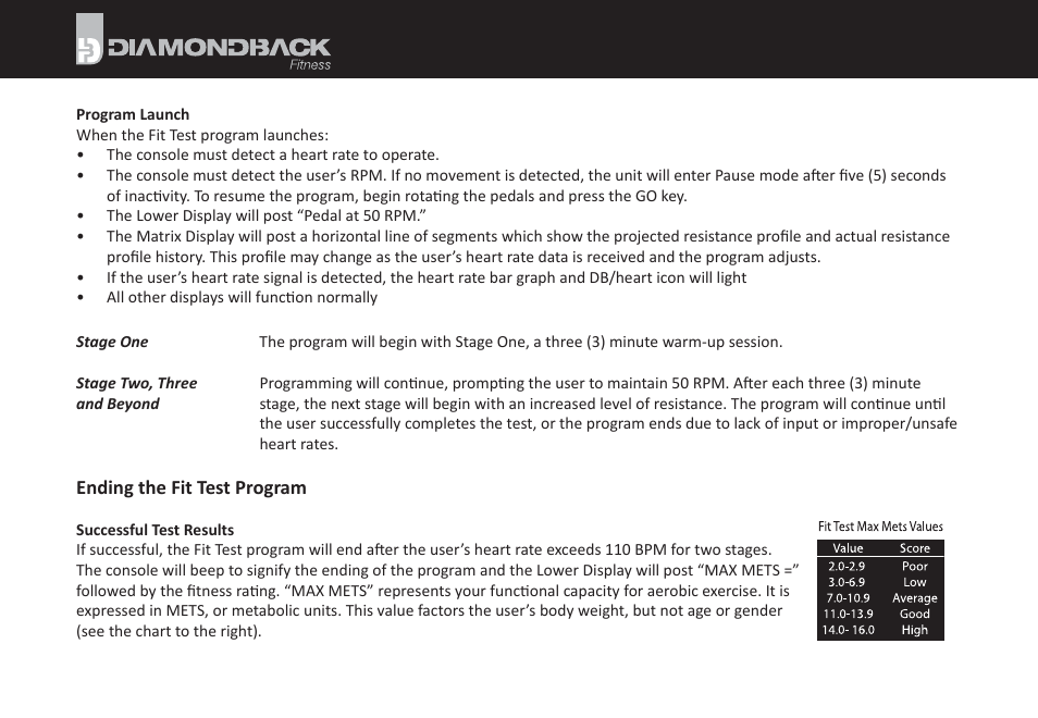 Diamondback Fitness 910Ef User Manual | Page 42 / 56