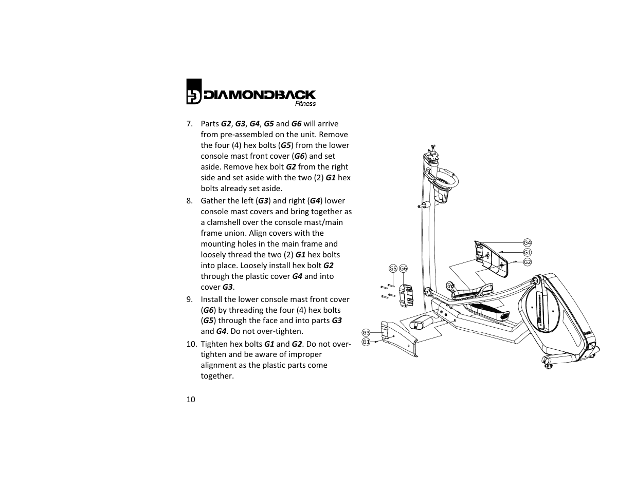 Diamondback 500ER User Manual | Page 10 / 40