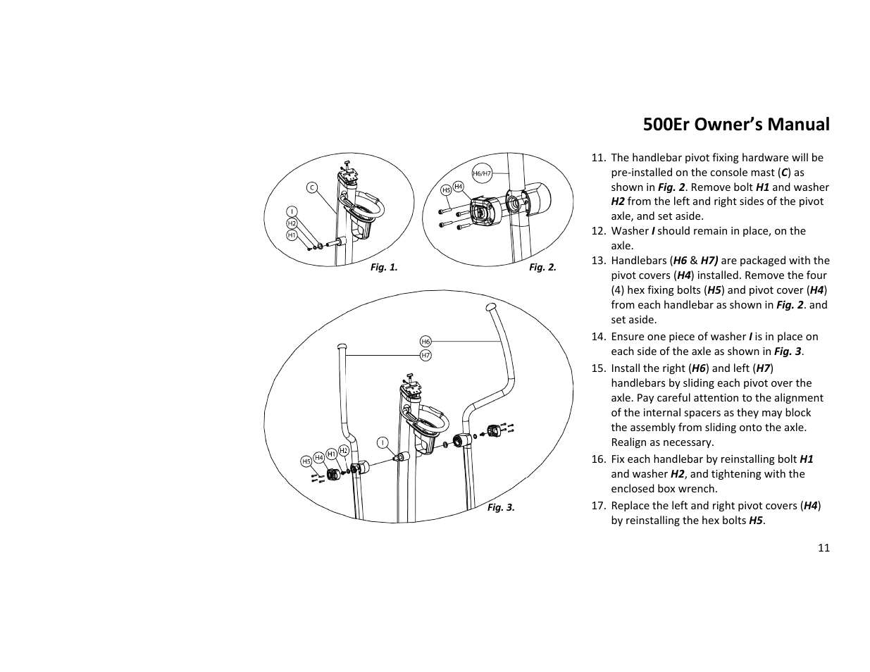500er owner’s manual | Diamondback 500ER User Manual | Page 11 / 40