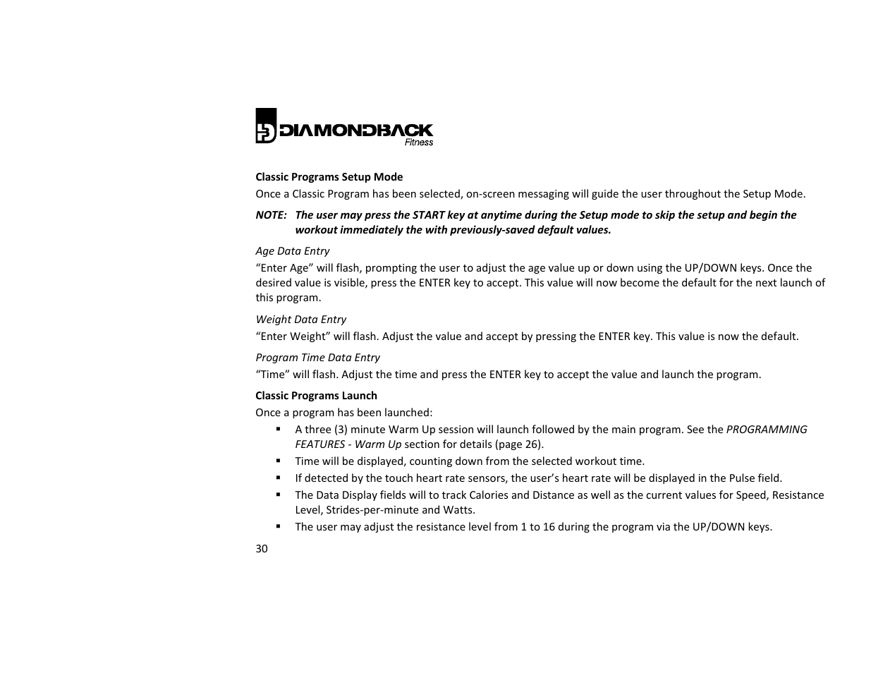 Diamondback 500ER User Manual | Page 30 / 40