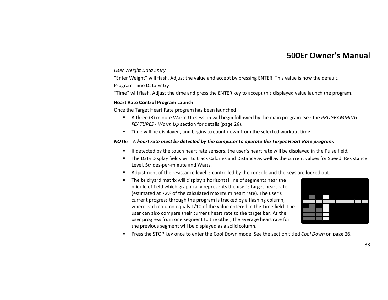 500er owner’s manual | Diamondback 500ER User Manual | Page 33 / 40