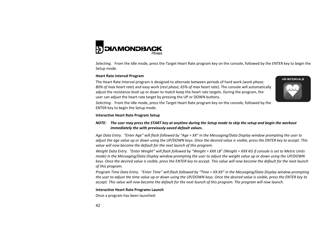 Diamondback Fitness 900Er User Manual | Page 42 / 52