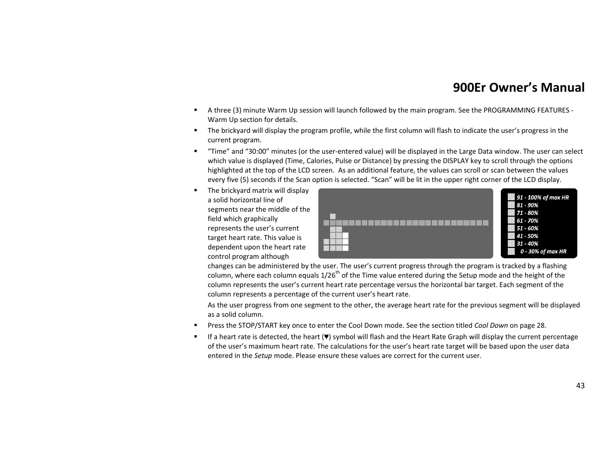 900er owner’s manual | Diamondback Fitness 900Er User Manual | Page 43 / 52