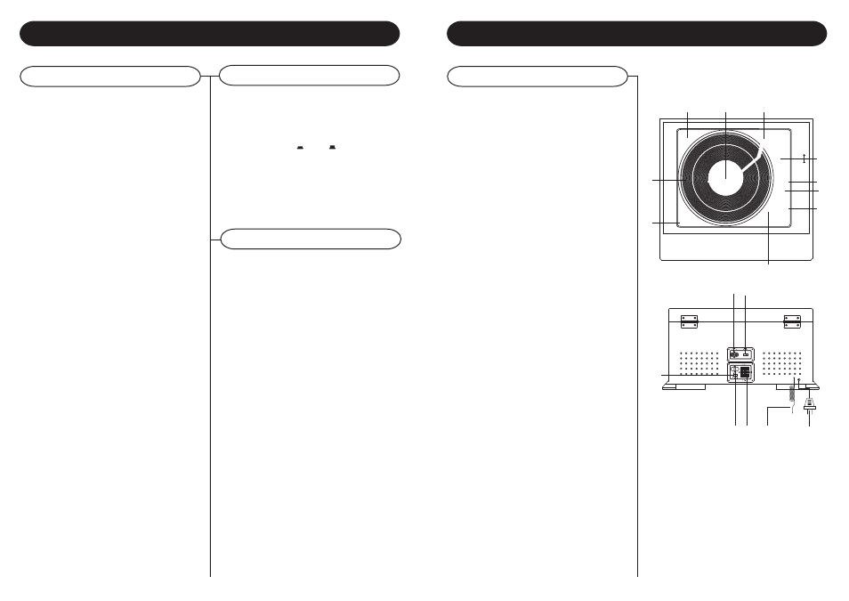 Cassette & radio operation, Control locators, Radio operation | Cassette operation, Antenna, Unit controls | Crosley Radio Crosley Mission Stack-O-Matic CR72 User Manual | Page 7 / 8