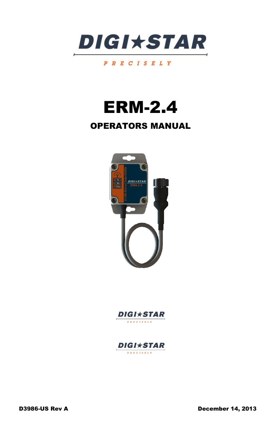 Digi-Star ERM-2.4 User Manual | 11 pages