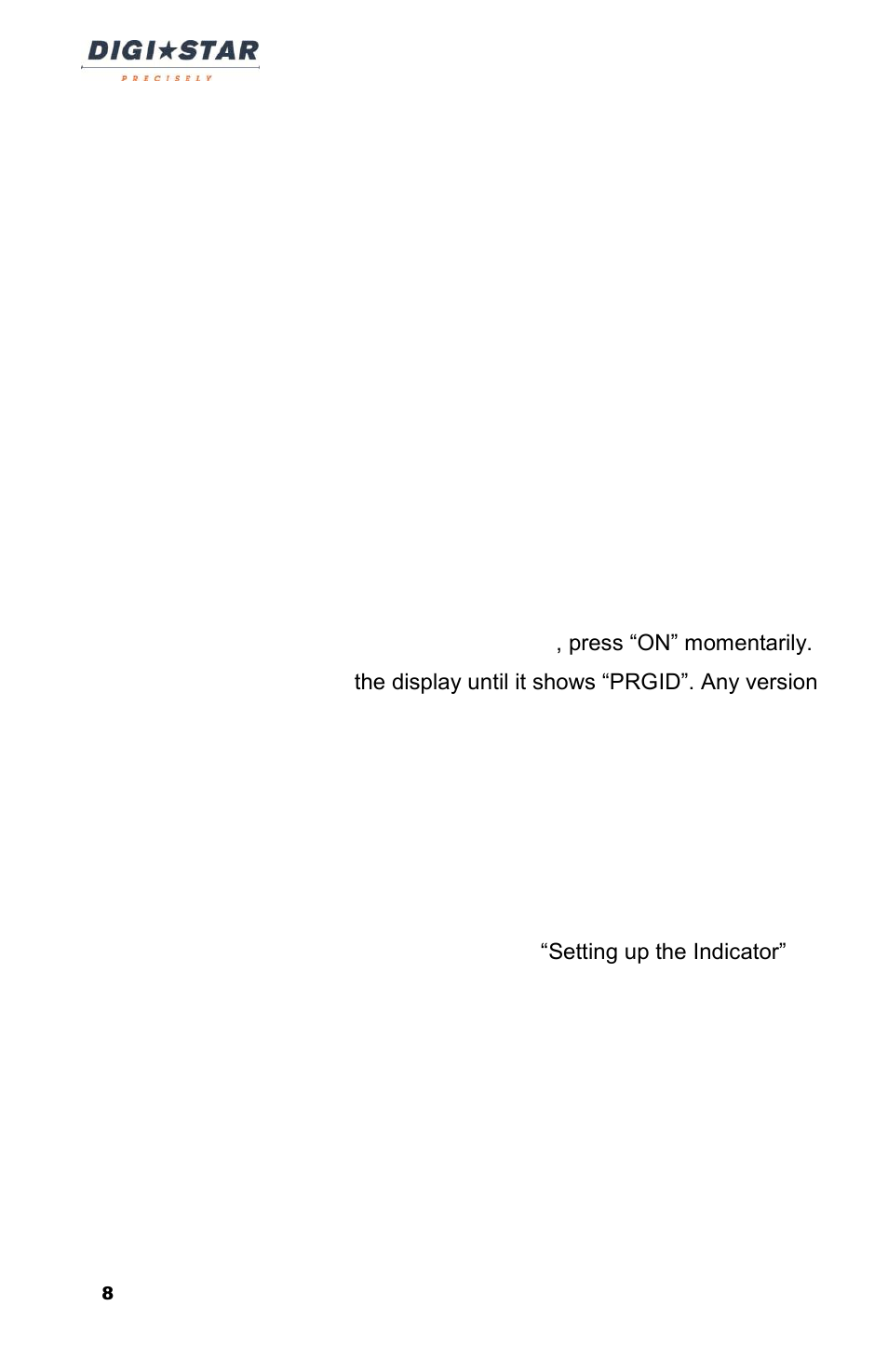 Indicator setup instructions | Digi-Star ERM-2.4 User Manual | Page 8 / 11
