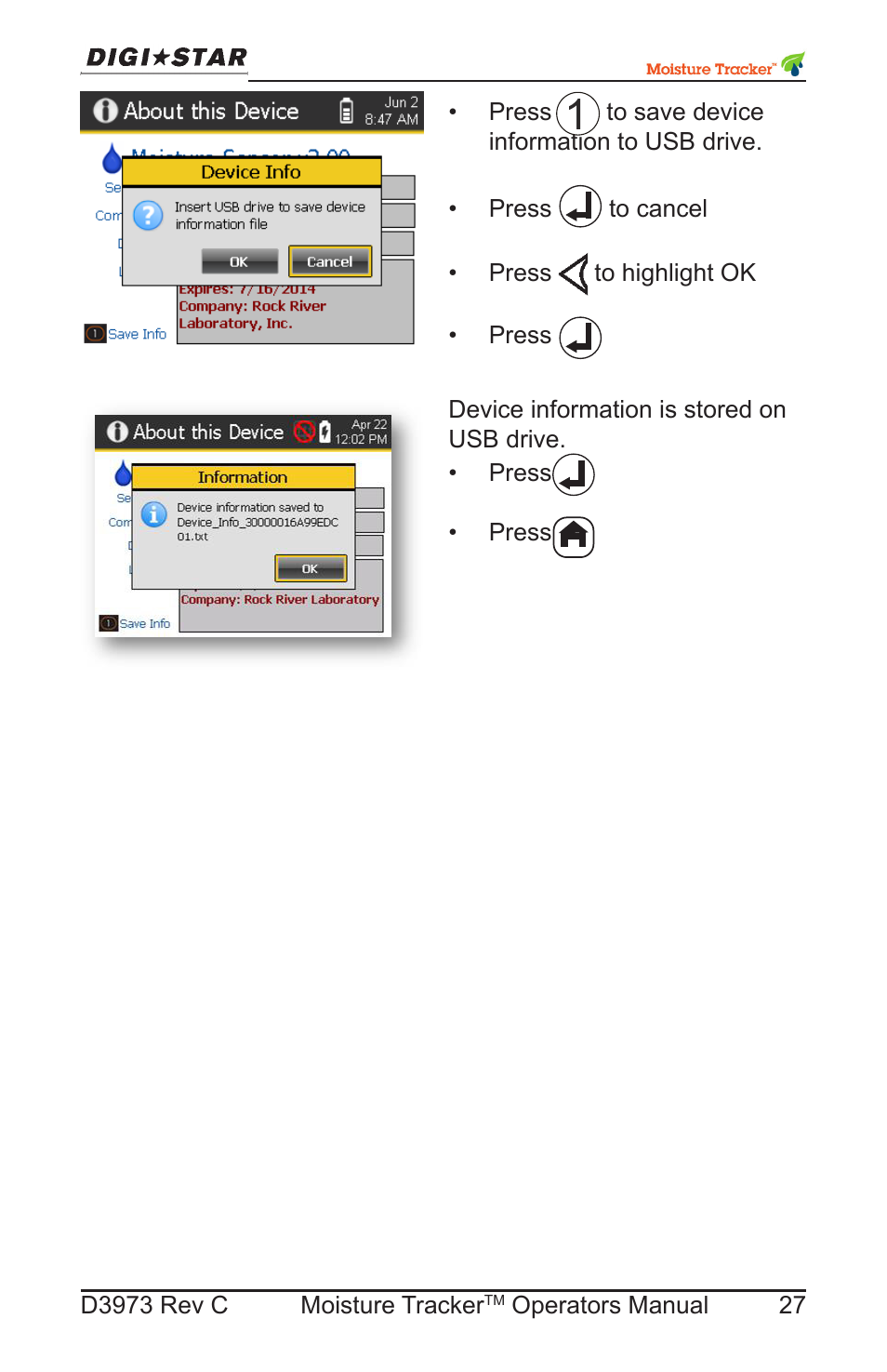 Digi-Star Moisture Tracker User Manual | Page 27 / 34