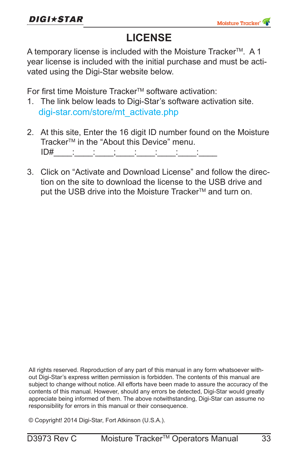 License | Digi-Star Moisture Tracker User Manual | Page 33 / 34