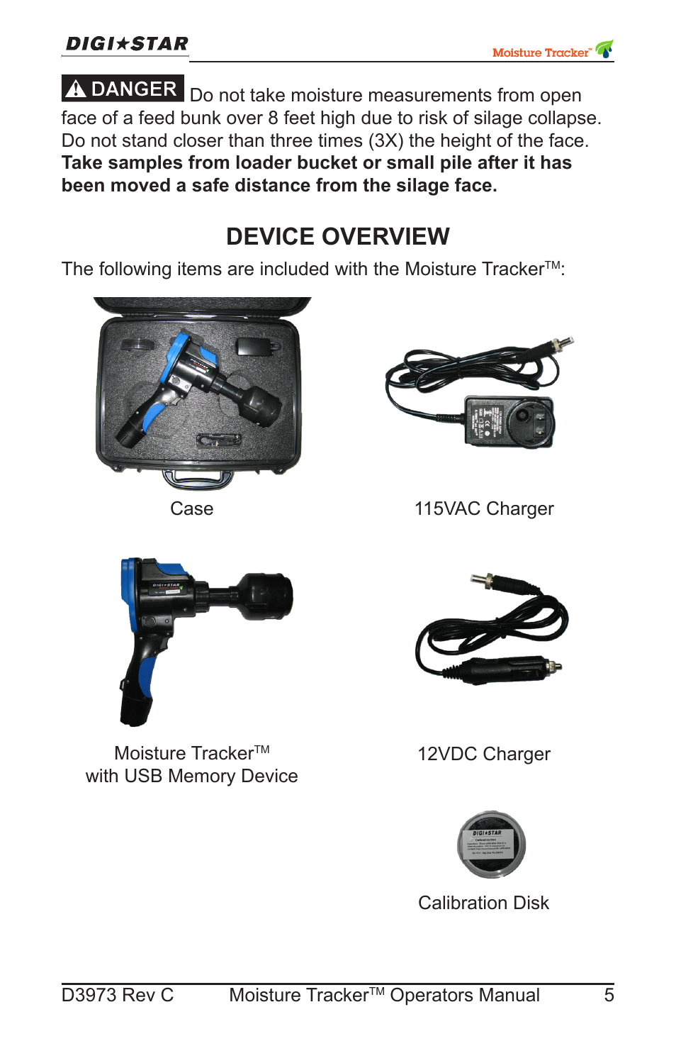 Device overview | Digi-Star Moisture Tracker User Manual | Page 5 / 34