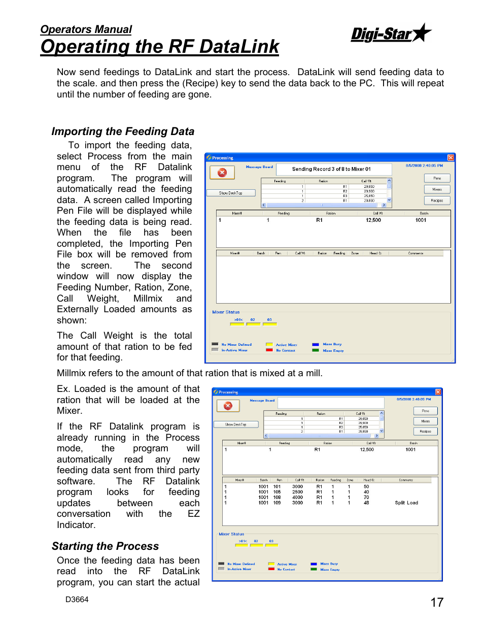 Operating the rf datalink | Digi-Star RF DataLink Operators Manual User Manual | Page 23 / 34