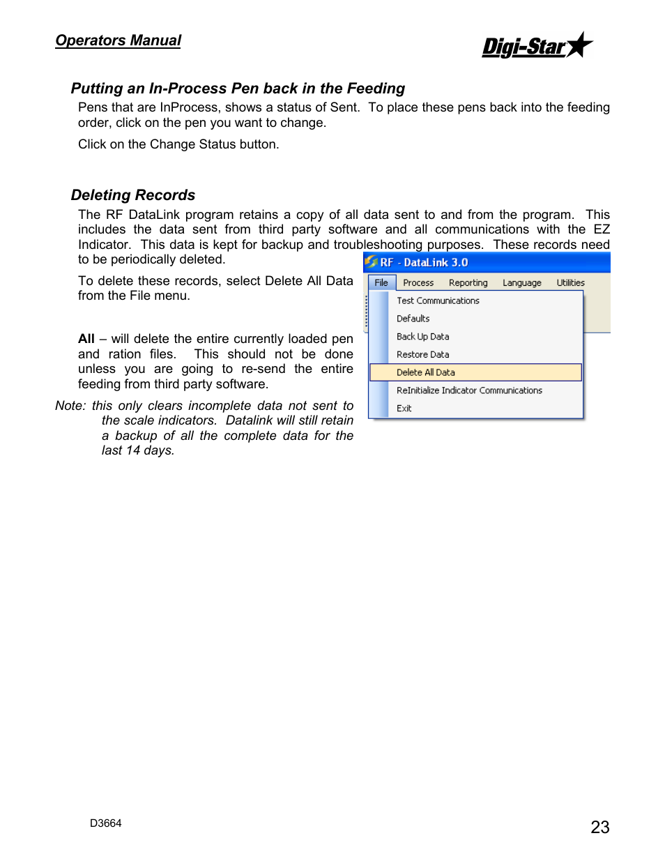 Digi-Star RF DataLink Operators Manual User Manual | Page 29 / 34